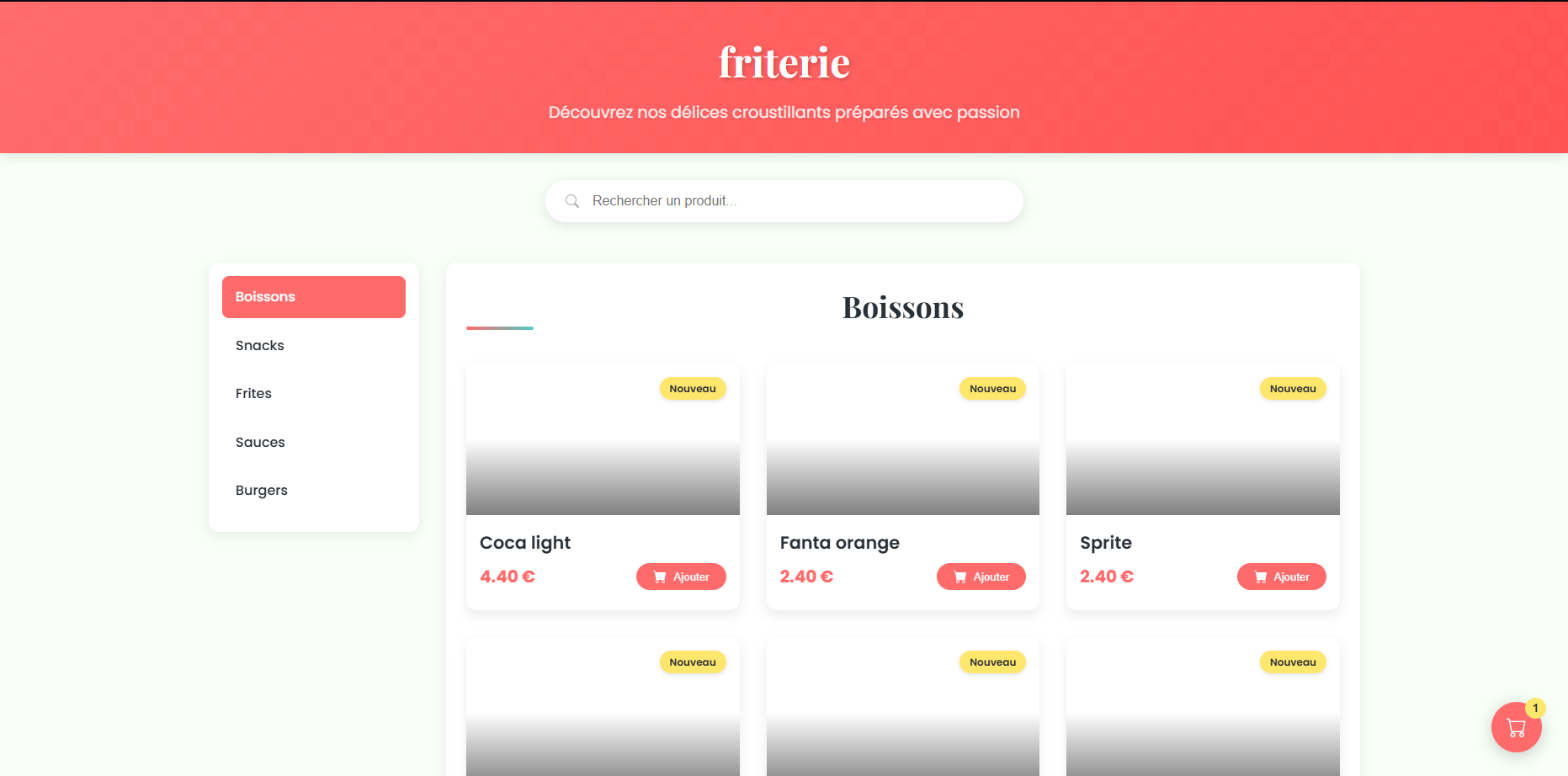Accueil Friterie